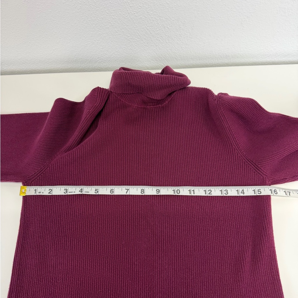 Boden Emilia Roll Neck Cranberry‎ Red Longsleeve Ribbed Sweater Size L - Picture 7 of 8